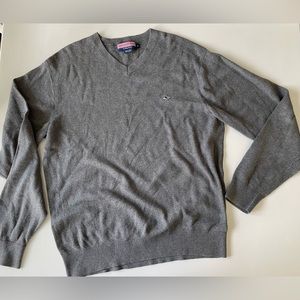 Vineyard Vines Mens Gray V Neck Sweater Size M